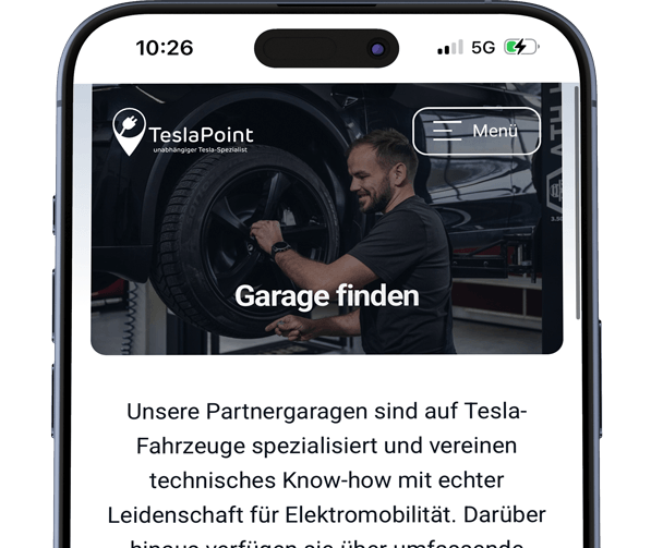 Tesla Garage finden online buchen